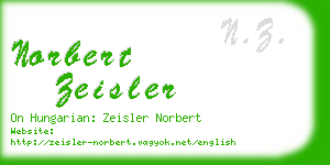 norbert zeisler business card